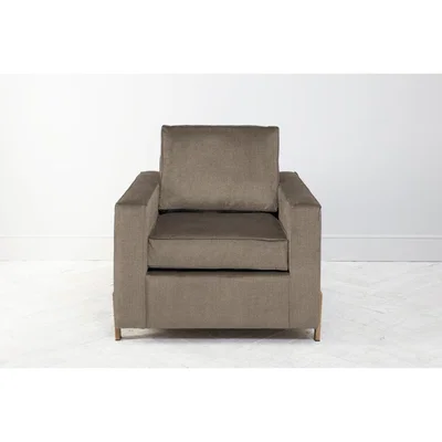 Perch and Parrow George Armchair in Belgian Chocolate