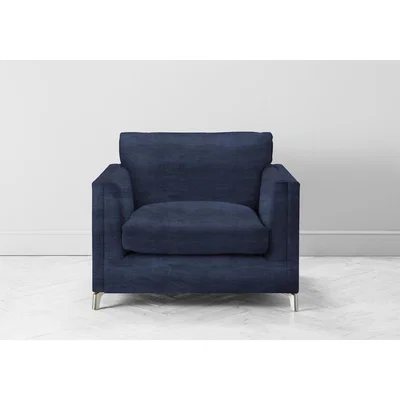 Perch and Parrow Chris Armchair in Blue Lavender