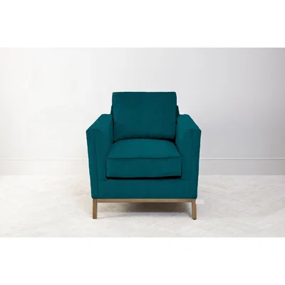 Perch and Parrow Jamie Armchair in Spanish Blue