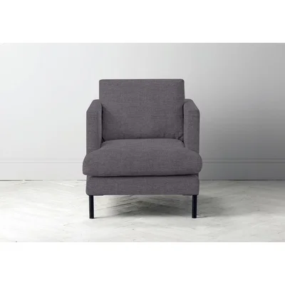 Perch and Parrow Justin Armchair in Violet Leaf