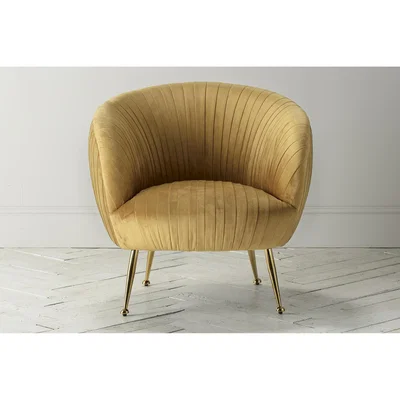 Perch and Parrow Gemma Velvet Tub Chair in Honey Gold
