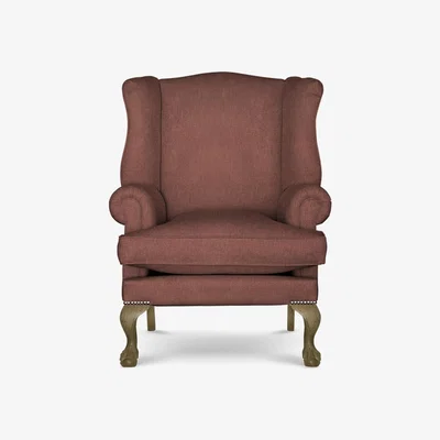 Perch and Parrow Delcor Georgian Wing Armchair in Cinnamon Latte