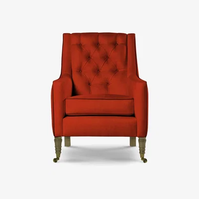 Perch and Parrow Delcor Duke Armchair in Marmalade Orange