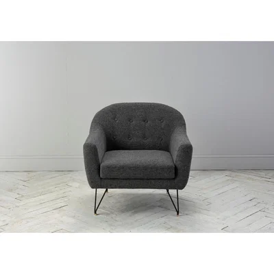 Perch and Parrow Chiara Charcoal Armchair