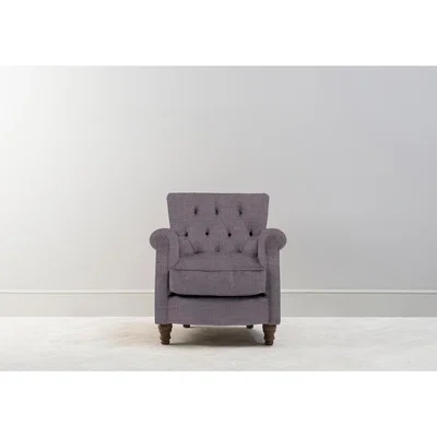 Perch and Parrow Algernon Armchair in Violet Leaf