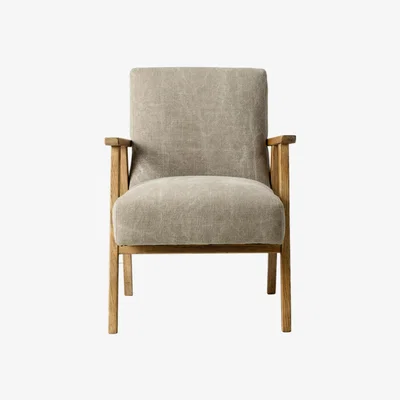 Perch and Parrow Dan Linen Armchair