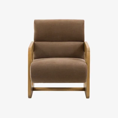 Perch and Parrow Polo Armchair in Taupe