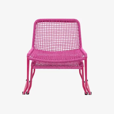 Perch and Parrow Take-a-break Lounge Chair with Footstool in Pink