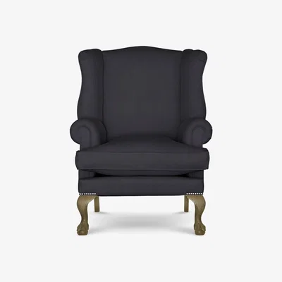 Perch and Parrow Delcor Georgian Wing Armchair in Violet Leaf