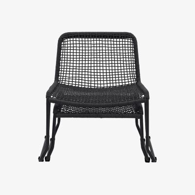 Perch and Parrow Take-a-break Lounge Chair with Footstool in Black