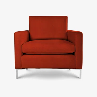 Perch and Parrow Delcor Metro Armchair in Marmalade Orange