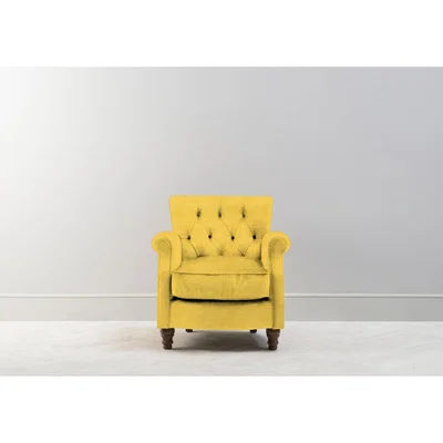 Perch and Parrow Algernon Armchair in Summer Buttercup