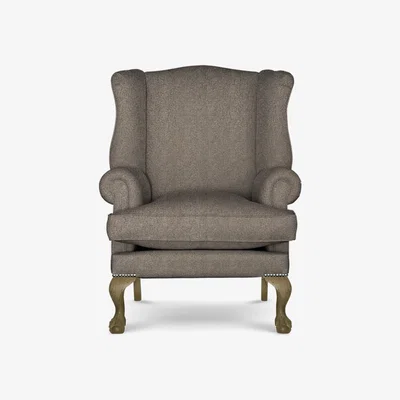 Perch and Parrow Delcor Georgian Wing Armchair in Limestone