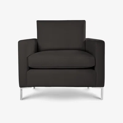 Perch and Parrow Delcor Metro Armchair in Belgian Chocolate