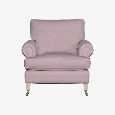 Perch and Parrow Delcor Fulham Armchair in Portrait Pink