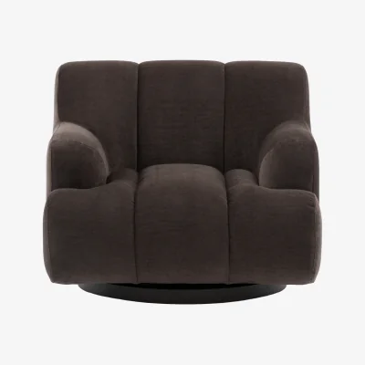 Perch and Parrow Mallow Swivel Armchair in Olive