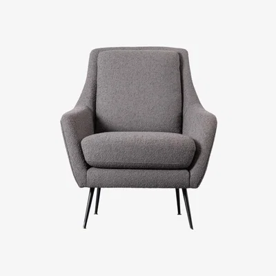 Perch and Parrow Serenity Dark Grey Linen Armchair