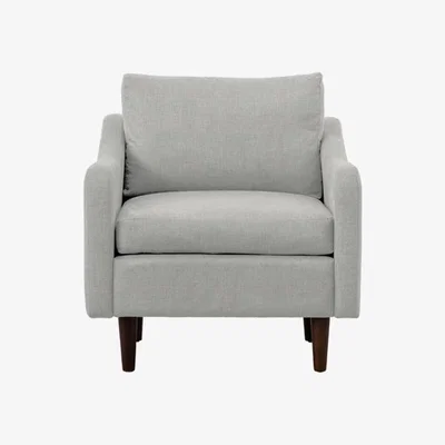 Perch and Parrow Chummy Armchair in a Box in Bone Grey
