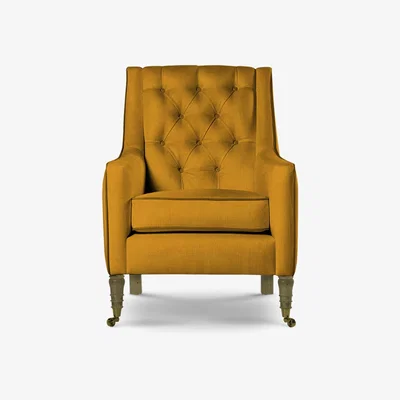 Perch and Parrow Delcor Duke Armchair in Medallion Gold