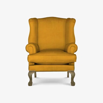 Perch and Parrow Delcor Georgian Wing Armchair in Medallion Gold