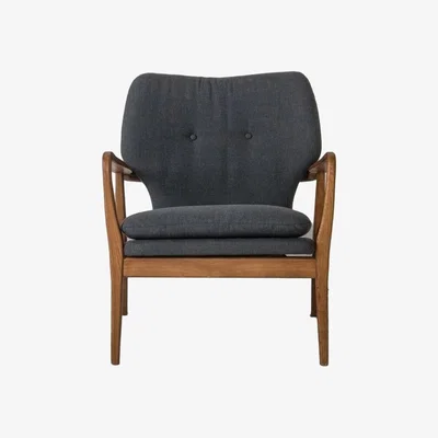 Perch and Parrow Jean Mid-Century Armchair in Putty Grey