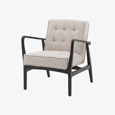 Perch and Parrow Brad Armchair in Black & Natural