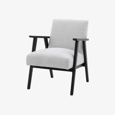 Perch and Parrow Dan Armchair in Black & Mottled Stone