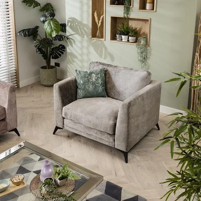 Quatropi Luxury Fabric Armchair - Wide Snuggle Lounge Chair - Choose Your Fabric - 115cm