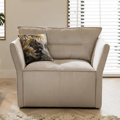Quatropi Modern Living Room Accent Armchair Premium Custom Fabric 117cm