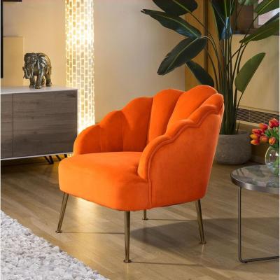 Quatropi Quatropi Unique Armchair Pumpkin Orange Soft Velvet Occasional Chair