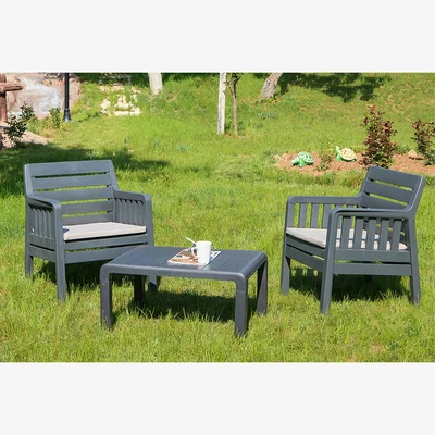 The Range Lara Outdoor Armchair Set - Anthracite