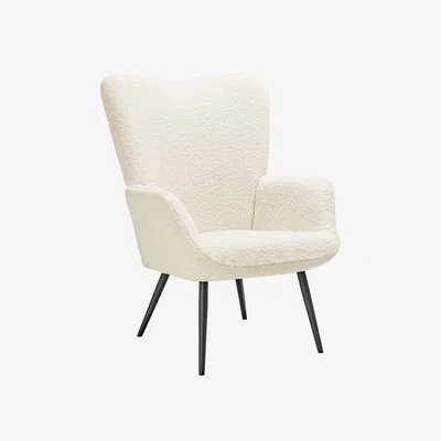 The Range Armchair Hygge, Padded, Ergonomic Backrest - Cream/Black