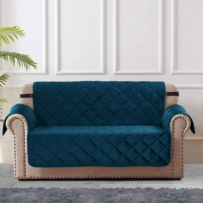 The Range Matte Velvet Luna Sofa Protector - Teal / Armchair