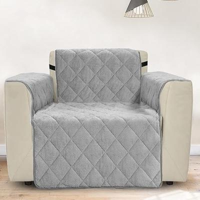 The Range Snug Teddy Soft Sofa Protector - Silver  / Armchair