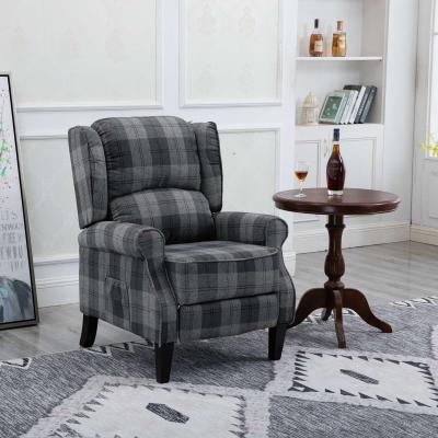 The Range WestWood Vintage Armchair Sofa Recliner Lounge Fabric Tub Chair - Grey check