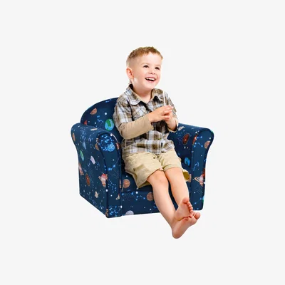 The Range Kids Mini Sofa Armchair Toddler Chair for Bedroom - Blue