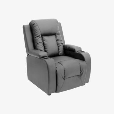 The Range FELIX Leather Manual Recliner Armchair Sofa Chair - Grey