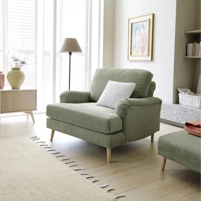 The Range Harper Chenille Armchair in Smart Chenille - Pickle Green
