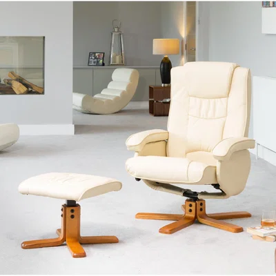 The Range Severn Swivel Recliner - White