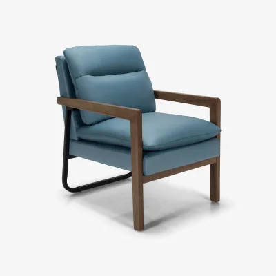 The Range Accent Upholstered Armchair - Blue