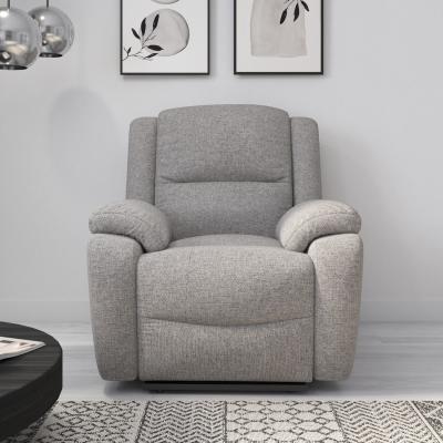 The Range Lisbon Fabric Manual Recliner Chair - Grey