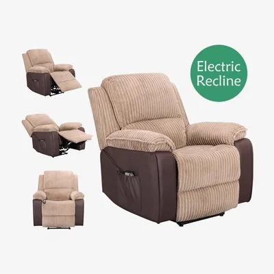 The Range WestWood Fabric Electric Recliner Armchair - Brown