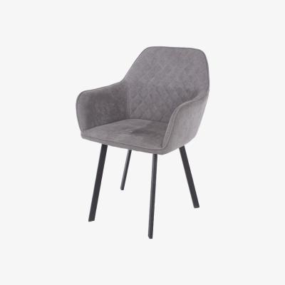 The Range Aspen Fabric Armchairs With Metal Legs - Pair - Grey