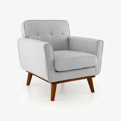 The Range Modern Upholstered Armchair - Grey