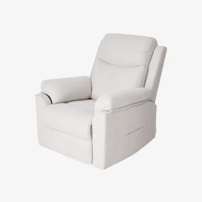 The Range Soft Upholstered Single Recliner Armchair for Living Room - Beige White