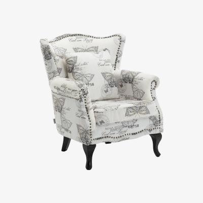 The Range Linen Armchair Grey Butterfly - Grey