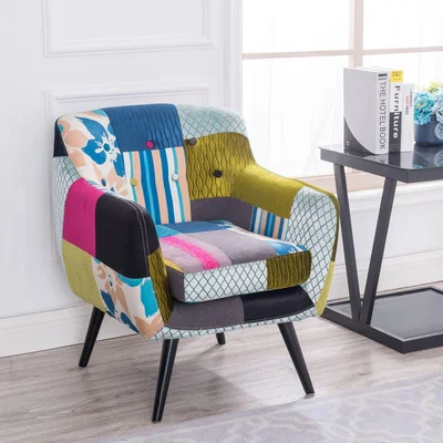 The Range WestWood Luxury Patchwork Chair Vintage Armchair - Multicolor
