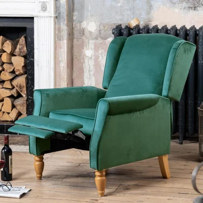 The Range Barksdale Recliner Armchair - Green