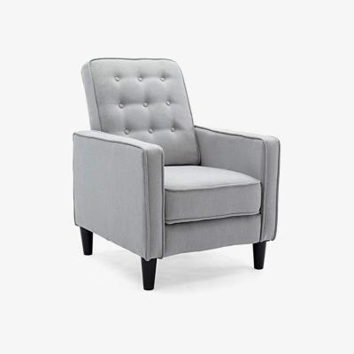 The Range Kenton Linen Fabric Pushback Recliner Armchair - Grey
