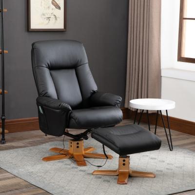 The Range 10-Point Massage Chair with Ottoman Recliner - Black